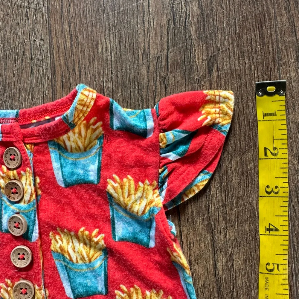 Baby Posh Peanut Bodysuit 3-6 Months Red Yellow French Fries